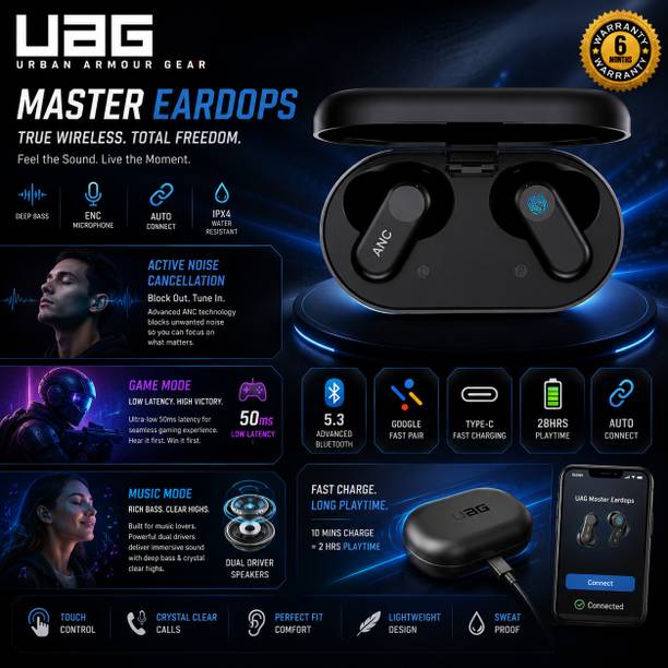 uag urbn armour gear UAG Buds 2R True Wireless Earbuds | Powerful Bass Bluetooth