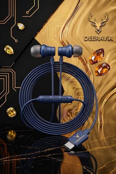 Deeravia Type-C Earphone|ENC Mic| Premium Earphone| Magnetized Buds pro Phantom Plus Wired