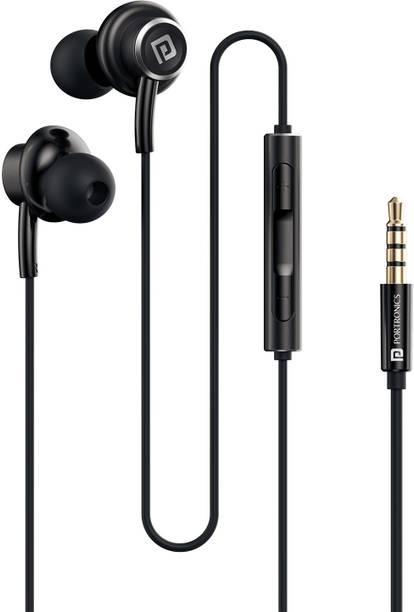 Portronics Conch Sigma A in Ear 3.5mm Wired Earphones,in Line HD Mic,14.2mm Driver Wired