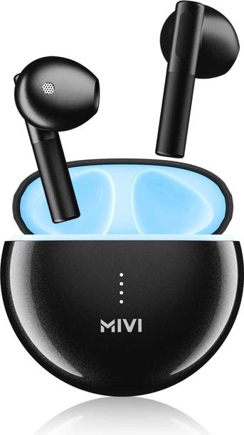 Mivi DuoPods K4 TWS,Rich Bass,50H Playtime,AI ENC,Low Latency,Type C,5.3 BT Earbuds Bluetooth Gaming