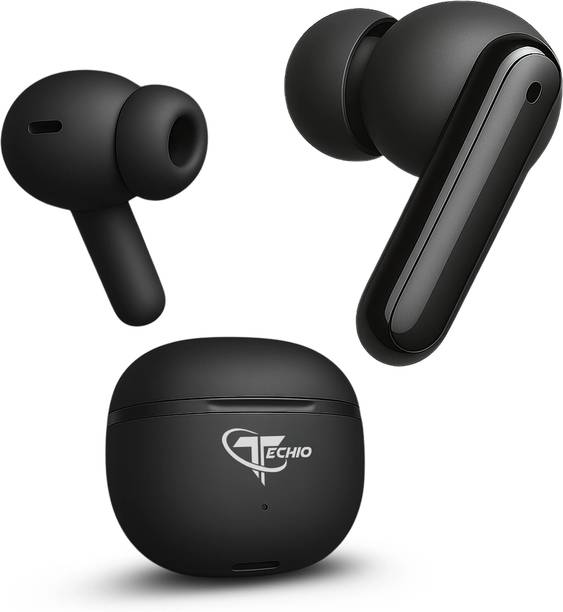 TECHIO Nirvana ION with Zen ENC Mic, 40H Battery Life, Low Latency Gaming, 5.3v Bluetooth