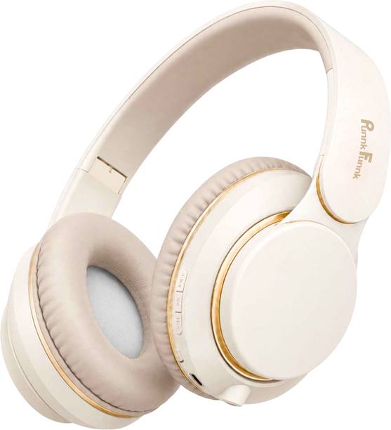 PunnkFunnk FusionBeat with 70H Battery, Dual Pairing, 40mm Drivers, ENC, Aux Port, BT v5.3 Bluetooth