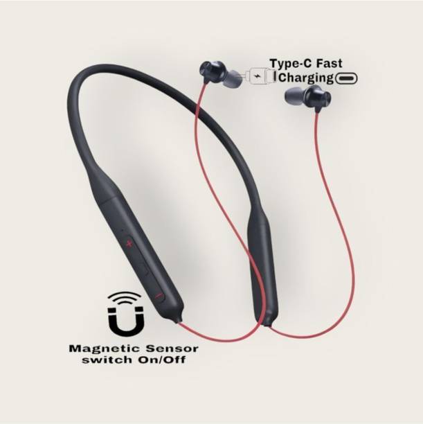urooj Z2 Bullets Wireless Neckband with Fast Charge, 44 Hrs Battery Life, Earphone_GR Bluetooth & Wired