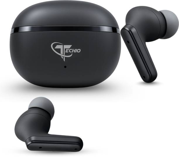 Techio PureWave Bluetooth 5.3 Earbuds, 40Hr Backup,Touch Controls Bluetooth
