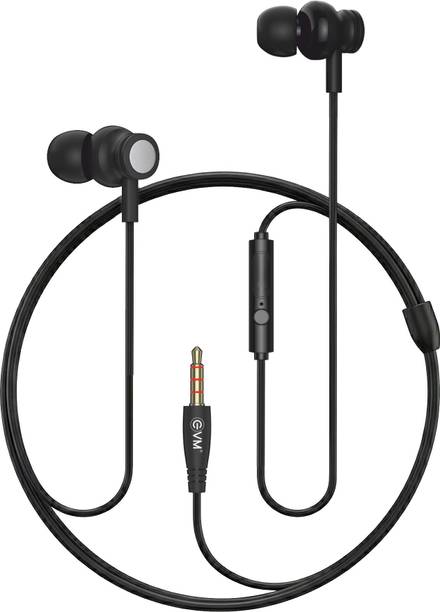 EVM 3.5mm Jack Earphones [New Launch] Hi-Res Audio, Mic | Noise Isolation Wired