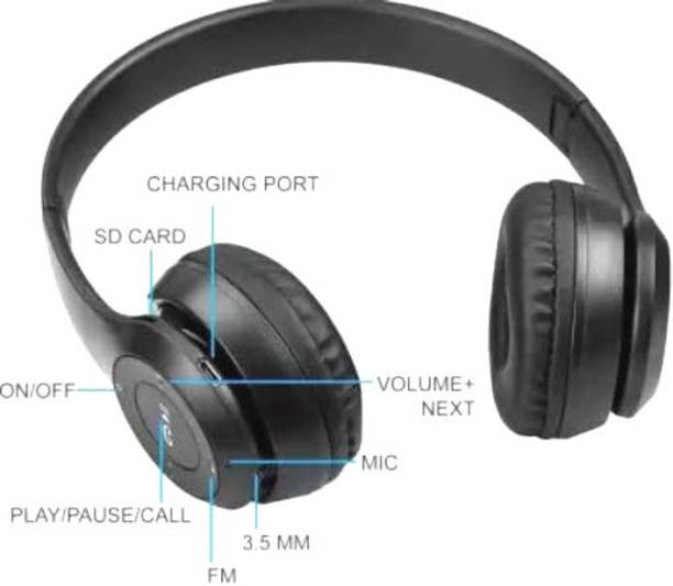 FRONY RR-870 P47 Headset Super Extra Bass Bluetooth Headset (Furious On the Ear) Bluetooth