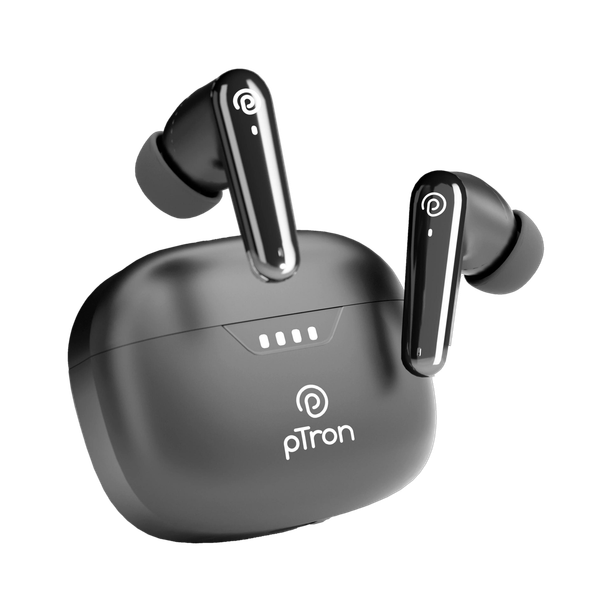 PTron Basspods Tour - AI ENC Calls,45hrs Playback,Pristine Audio, 50ms Low Latency Bluetooth