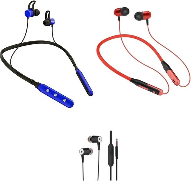 LEVELPLUS Bluetooth Music N2 & Jazz With Sl Cap Neckband Combo 45 Hours Playtime Bluetooth