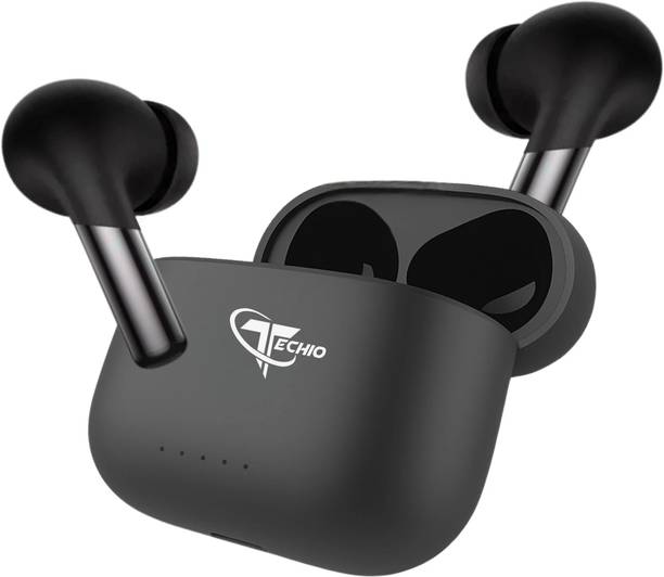 TECHIO SoundBlaze Earbuds with Long Battery, Quick Connect & Rich Bass Bluetooth