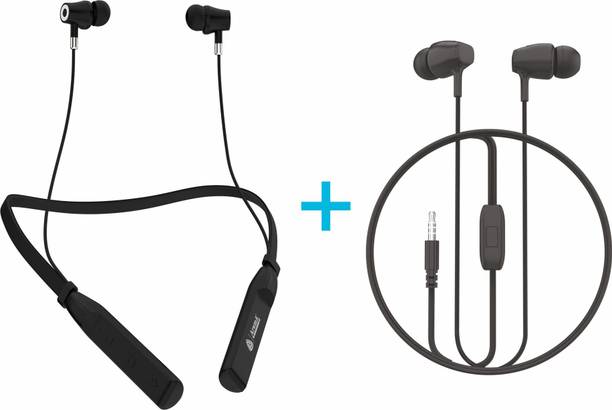 Aroma Combo 39 - NB119B Badshand 60H* Neckband + HF510 3.5mm Wired Earphone With Mic Bluetooth