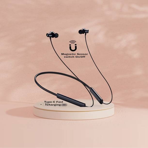 SBG MAGNETIC POWER OFF/ON 48Hr Playtime Headphone Neckband Earphone_YU Bluetooth & Wired