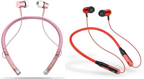 LEVELPLUS Jazz & Omega Lightweight Neckband Combo 45 Hours Playtime Bluetooth
