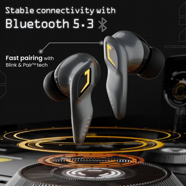 Boult Audio Astra with Quad Mic ENC, 48Hrs Battery, Low Latency Gaming, Made in India, 5.3v Bluetooth Headset