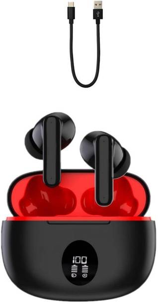 wazny EARBUDS, Bass 48 H Playtime & Fast Charging v5.1 Bluetooth(Black,True Wireless) Bluetooth Gaming