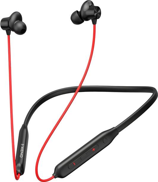 Bxeno Bullets C2 - MAGNETIC POWER OFF/ON 48Hr Playtime Headphone Neckband (RED3) Bluetooth