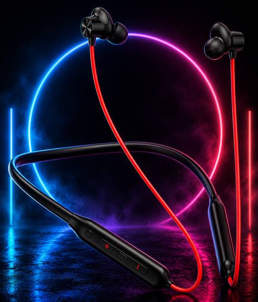 DSSB 110 Magnetic Wireless Neckband with Crystal Clear Calling Experience Bluetooth