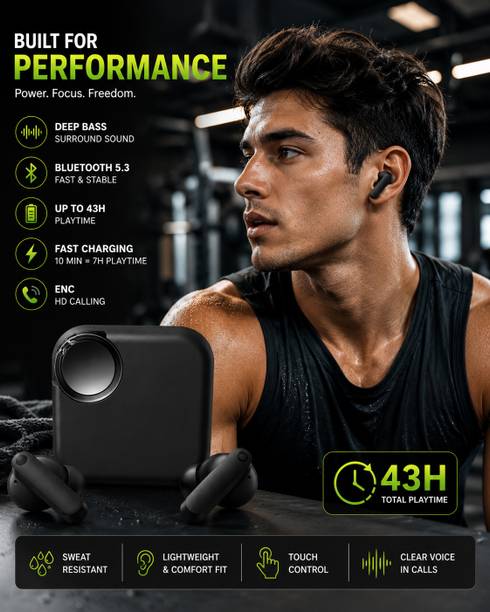 Enlarger PulseBuds Pro Bluetooth Earbuds with 43 Hours Battery Backup Bluetooth