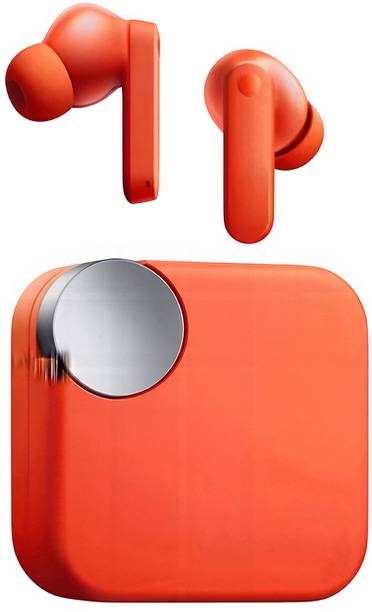 DUJE DJ Leaf Earbuds 8D Stereo Audio, 48Hrs Playtime With ASAP Charge (Orange89) Bluetooth Gaming