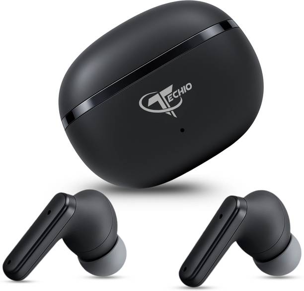 TECHIO ClearTalk Plus Quad-Mic Earbuds, 40HR Playback, 13mm Drivers Bluetooth