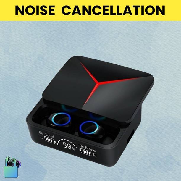 SACRO M90 Wireless Earbuds Slide Design With LED Display, HD Quality Sound & VoiceQ366 Bluetooth