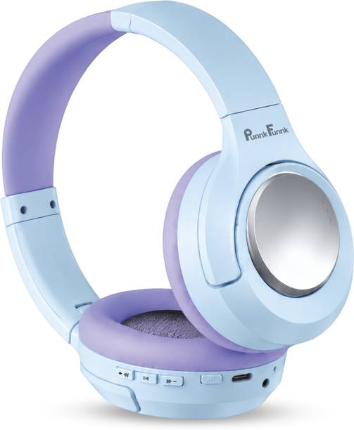 PunnkFunnk BeatXtra Pro Wireless Bluetooth Headphones, 40H Playtime, Deep Bass & Mic Bluetooth