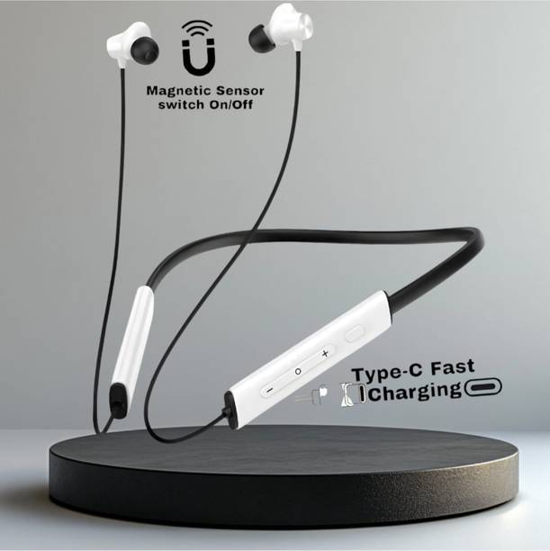 AIZINA Z3 Bluetooth Neckband Upto 55 Hours* Playtime, Fast Charging, Dual Pairing_93 Bluetooth & Wired