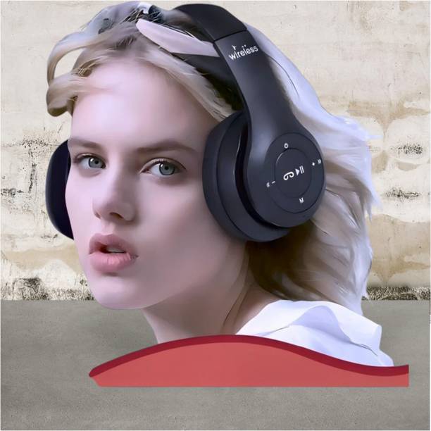 TWS Recharge-Friendly Headphones with Mic, SD Card & Long Playtime_FX Bluetooth & Wired