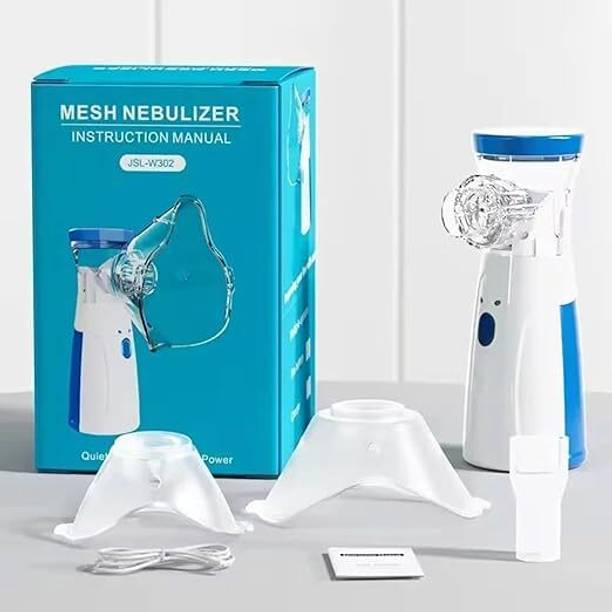 ORANCLE CARE Portable Nebulizer for Adults,Kids for Breathing Problem White-Blue Nebulizer