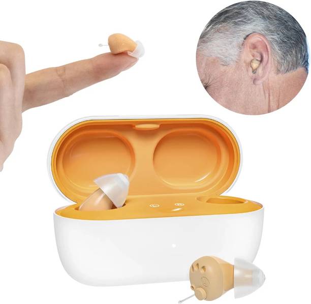 Leo-Tune Mini Rechargeable Digital hearing aids (Not Amplifiers) with 16-Channel Sound Processing Superior Sound Quality|Noise Canceling with 2 Adjustable Modes CIC Hearing Aid