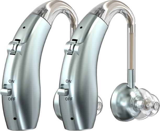 Fastwell F25 Rechargeable BTE Hearing Aid Machine Pair for Both Ears Type-C Charging | Small Size | For Severe to Profound Hearing Loss bte Hearing Aid