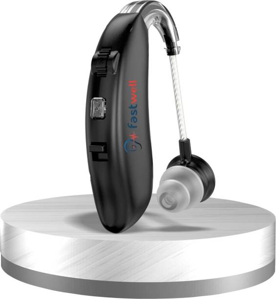 Fastwell F40 Rechargeable BTE Hearing Aid Machine | 4 Sound Modes Type-C Charging | Digital Volume Control |With Warranty | Behind The Ear Hearing Aid