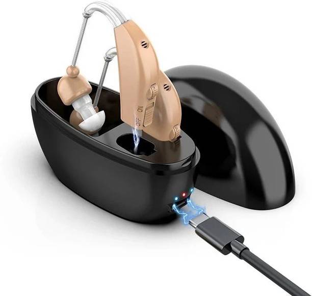 Fastwell F-106 Premium 2 Unit For Both ear Rechargeable Hearing Aid famous Sound Behind The (Beige PAIR ) bte Hearing Aid