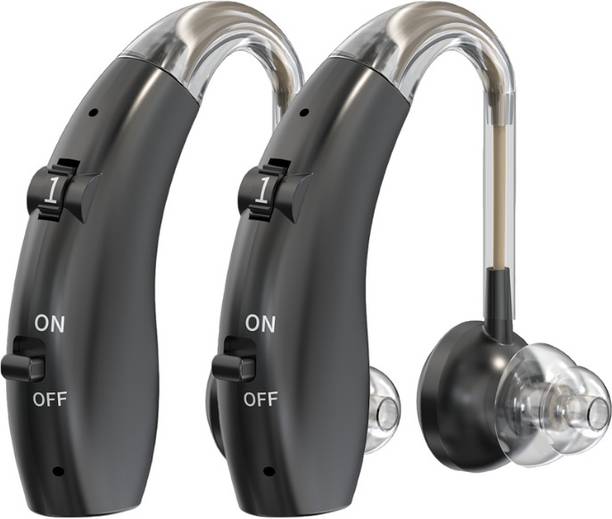 Fastwell F25 Rechargeable BTE Hearing Aid Machine Pair for Both Ears Type-C Charging | Small Size | For Severe to Profound Hearing Loss bte Hearing Aid