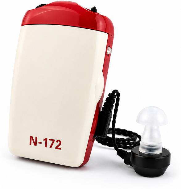 Dishan Personal Sound Amplifier for Old Age Hearing Support Adjustable Volume Control & Noise Reduction N-172 Pocket Model Hearing Aid