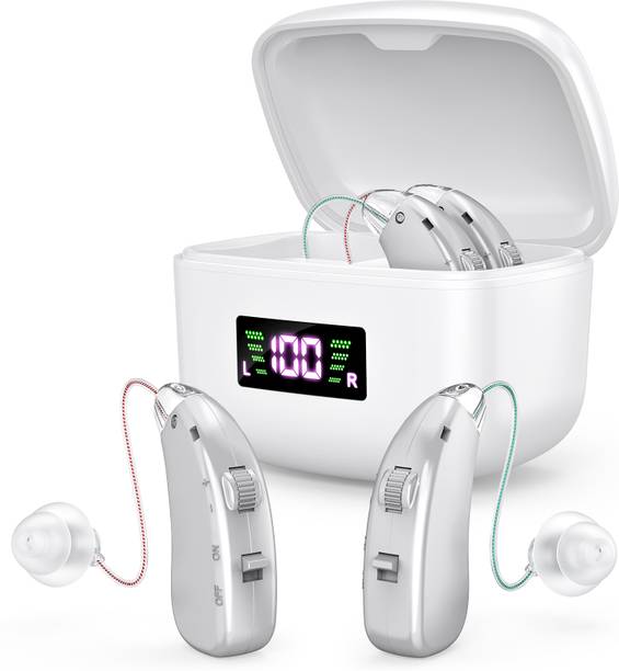 Forsound Pluse 801 Premium OTC Rechargeable RIC Hearing Aids for Adults & Seniors Pair for Both Ears, Digital Noise Reduction, With LED Battery Display, Ric Hearing Aid