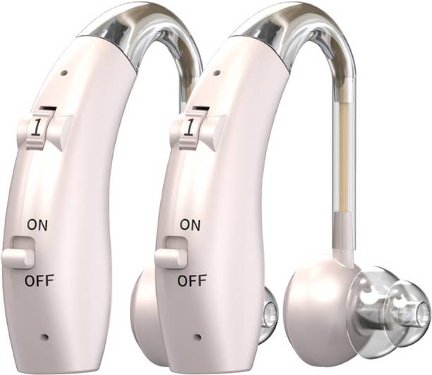 Fastwell F25 Rechargeable BTE Hearing Aid Machine Pair for Both Ears Type-C Charging | Small Size | For Severe to Profound Hearing Loss bte Hearing Aid