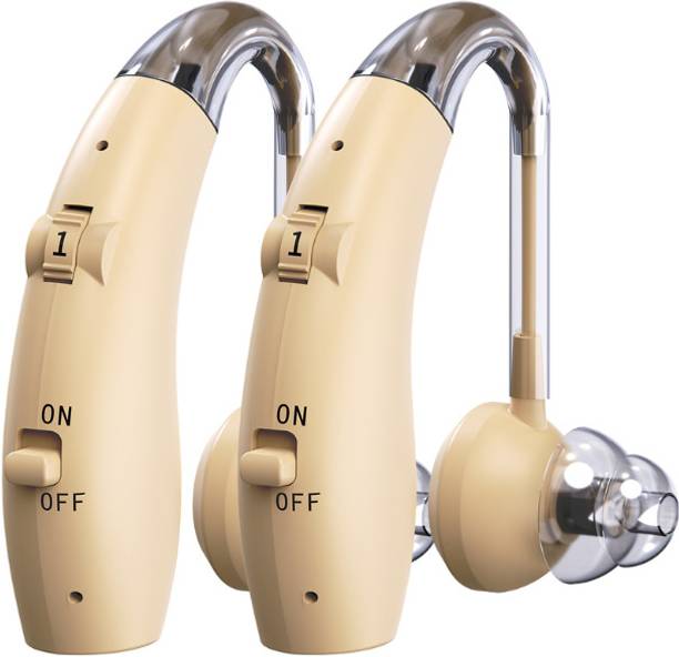 Fastwell F25 Rechargeable BTE Hearing Aid Machine Pair for Both Ears Type-C Charging | Small Size | For Severe to Profound Hearing Loss bte Hearing Aid