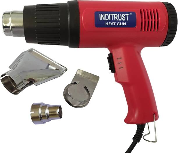 Inditrust BLUE Electric Air Heat Gun Machine with High and Low Temperature & 3pcs Nozzle 2000 W Heat Gun