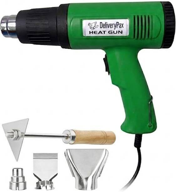 DELIVERYPAX Heat Gun Machine & 4 Nozzles Dual Temperature 300–600°C Heavy Duty Hot Air Gun 2000 W Heat Gun
