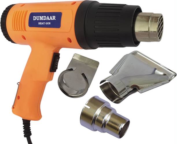 DUMDAAR ORANGE Electric Air Heat Gun Machine & 3pc Nozzle with High and Low Temperature 2000 W Heat Gun