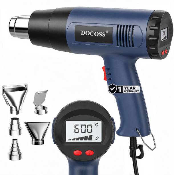 DOCOSS Heat Gun Machine for Shrink Wrapping & Packing with Digital LCD Display 2000 W Heat Gun