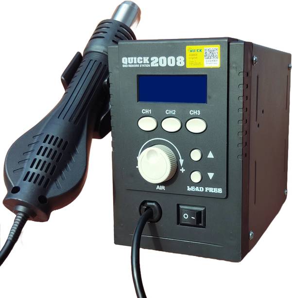 elouo SMD Rework Station QUICK 2008 , Digital Hot Air Gun with LED Display 700 W Heat Gun