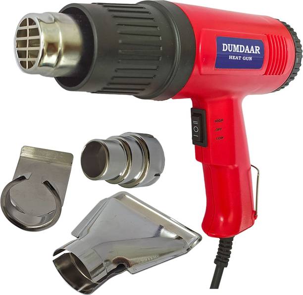 DUMDAAR RED Electric Air Heat Gun Machine & 3pc Nozzle with High and Low Temperature 2000 W Heat Gun