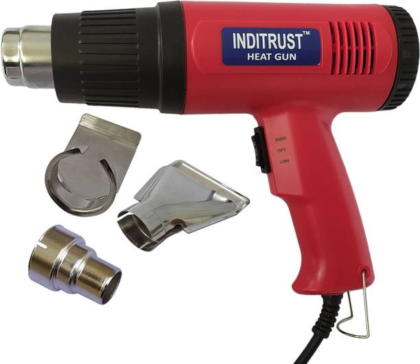 Inditrust RED Electric Air Heat Gun Machine & 3pc Nozzle with High and Low Temperature 2000 W Heat Gun