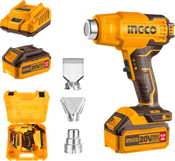 INGCO 20V Lithium-Ion 4.0Ah Battery and Charger 0 W Heat Gun