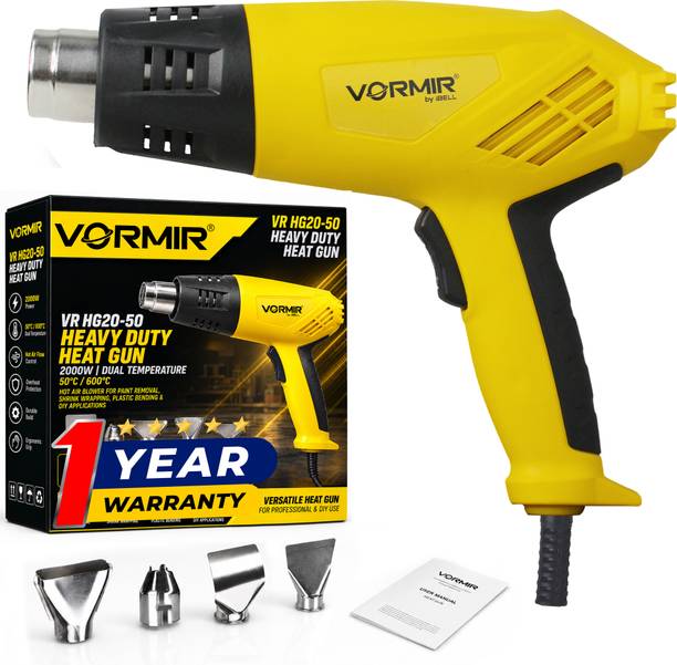 iBELL VORMIR VR HG20-50 2000W Heavy Duty Heat Gun,Dual Temp 50°C/600°C,Hot Air Blower, 2000 W Heat Gun