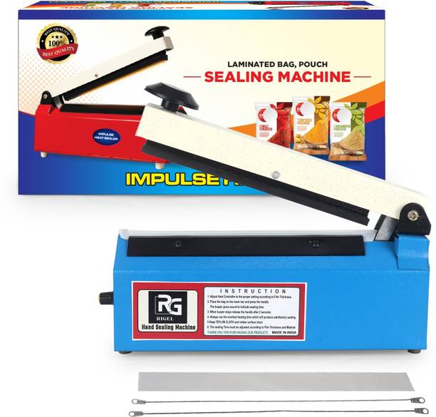 रिगेल 8 Inch Sealing Machine For Pouch Packing, Plastic Bag Packing and Food Packets हैंड हेल्ड हीट सीलर