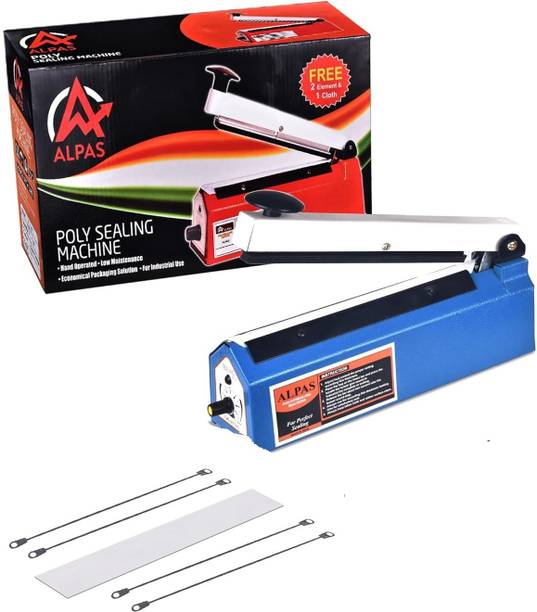 अलपास 8 inch Poly Sealing Machine for Plastic, Pouch & Food Bag, Ideal All Packaging हैंड हेल्ड हीट सीलर