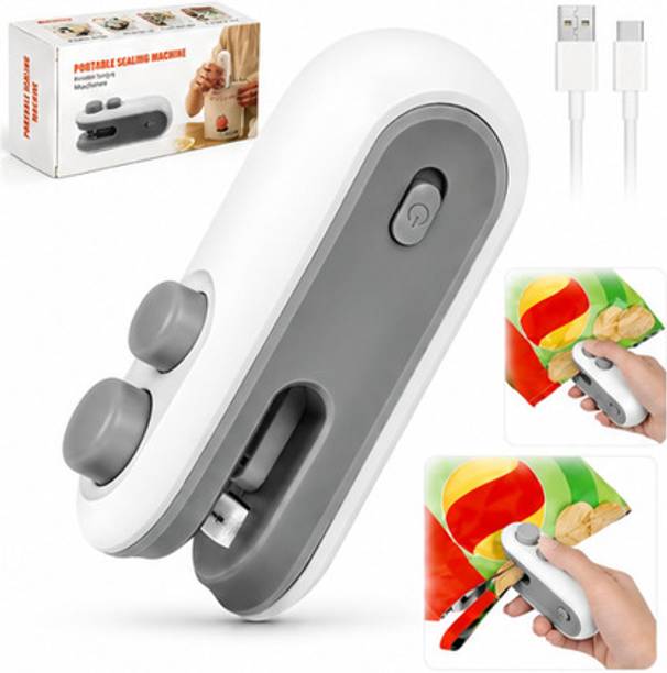 kanha creation Portable Mini USB Rechargeable Hand Held Heat Sealer & Bag Cutter Hand Held Heat Sealer