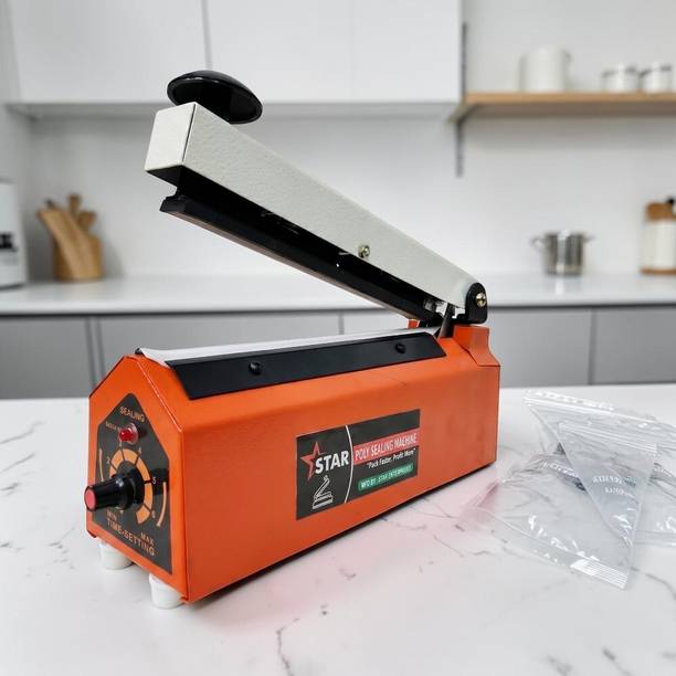 starenterprises Star 8 Inch Poly Sealing Machine For Pepsi Pouch, Plastic Bag Packing Hand Held Heat Sealer